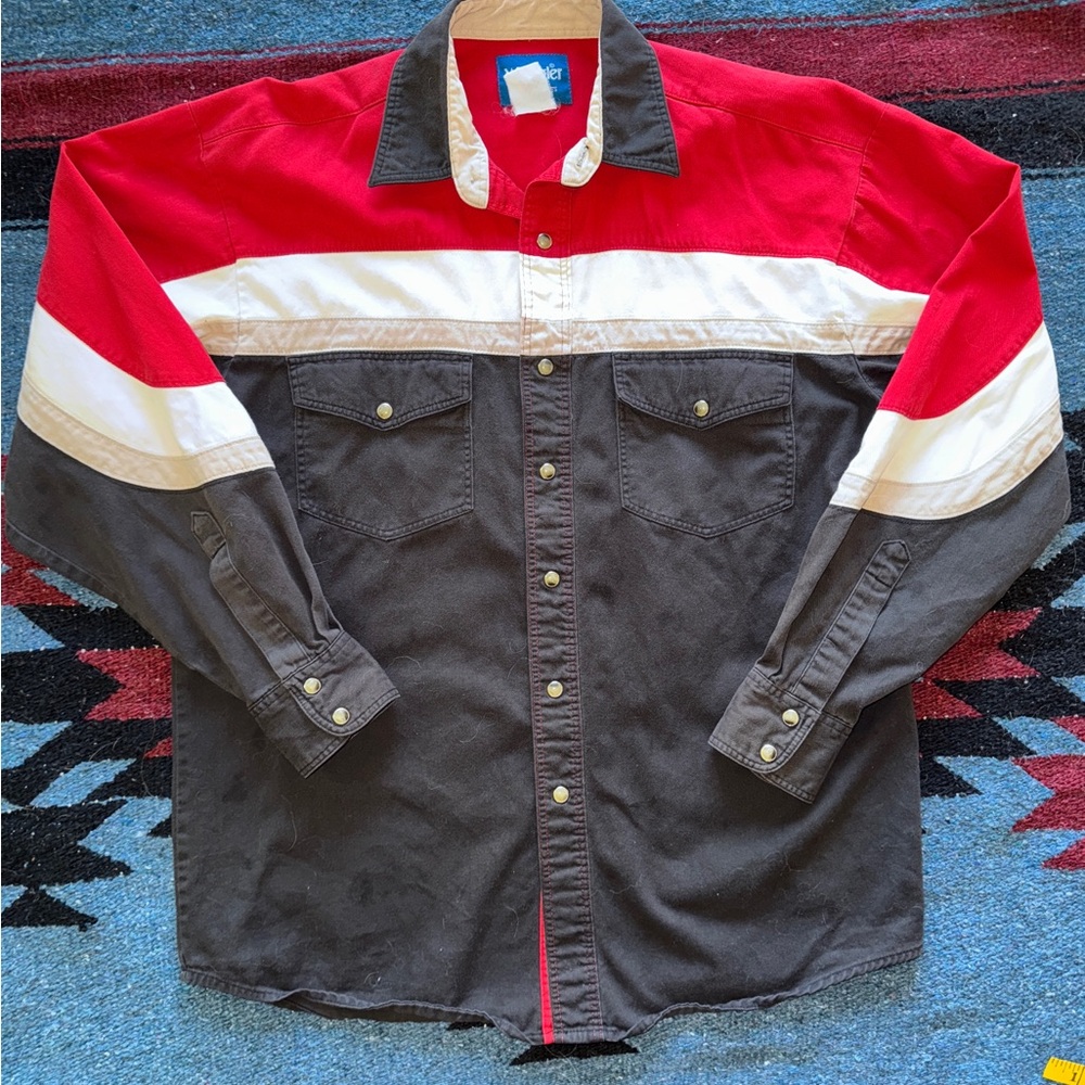 Wrangler Colorblock Pearl Snap Shirt